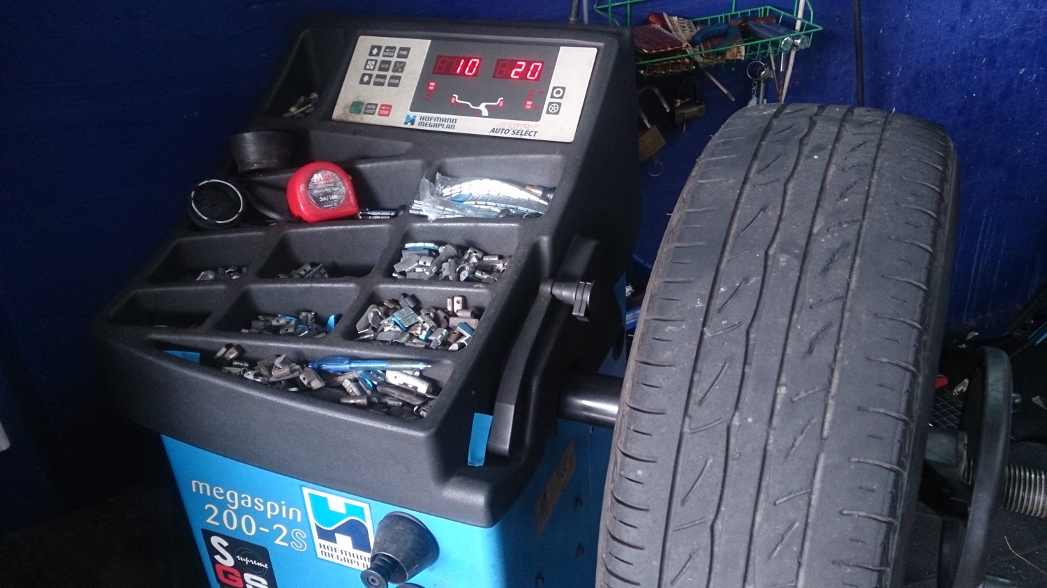 Wheel on a balancing machine